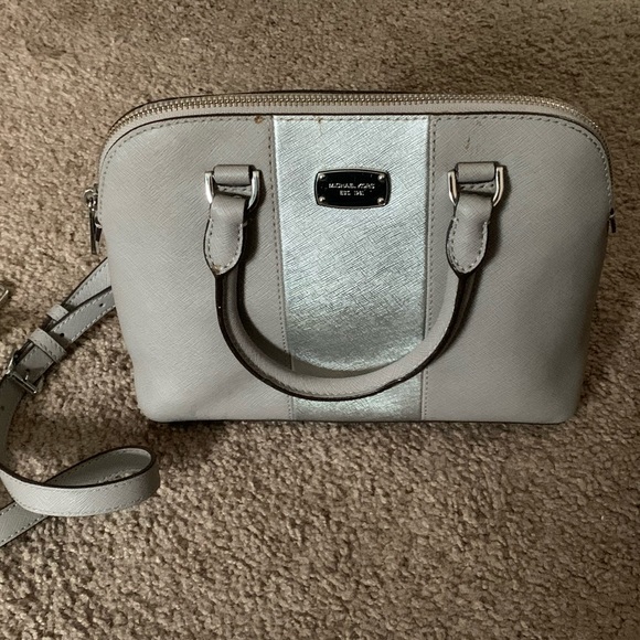 Michael Kors Medium Size Stripe Color Block Crossbody Purse Satchel Bag - Picture 6 of 9